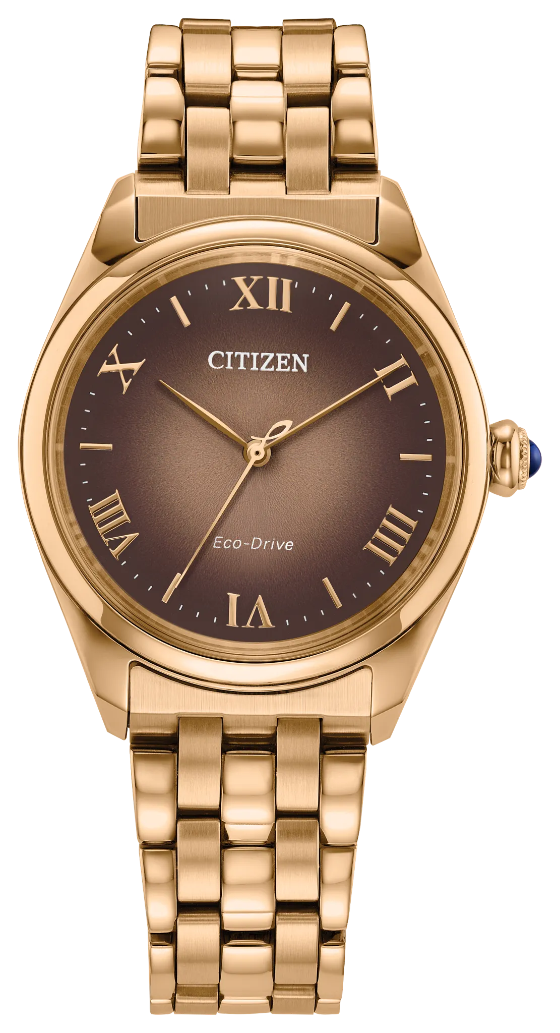 Citizen L Classic Brown Dial Stainless Steel Bracelet EM1143-81Z